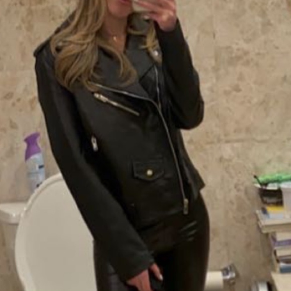 NWT Jhichic Leather Zipper Jacket